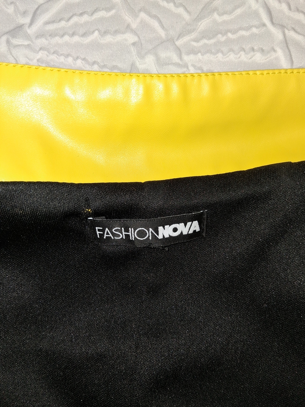 Fashion Nova Yellow & Black Colorblock Mini Skirt - Picture 3 of 17